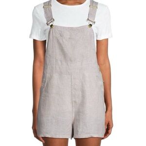WEWOREWHAT Linen Short Overalls